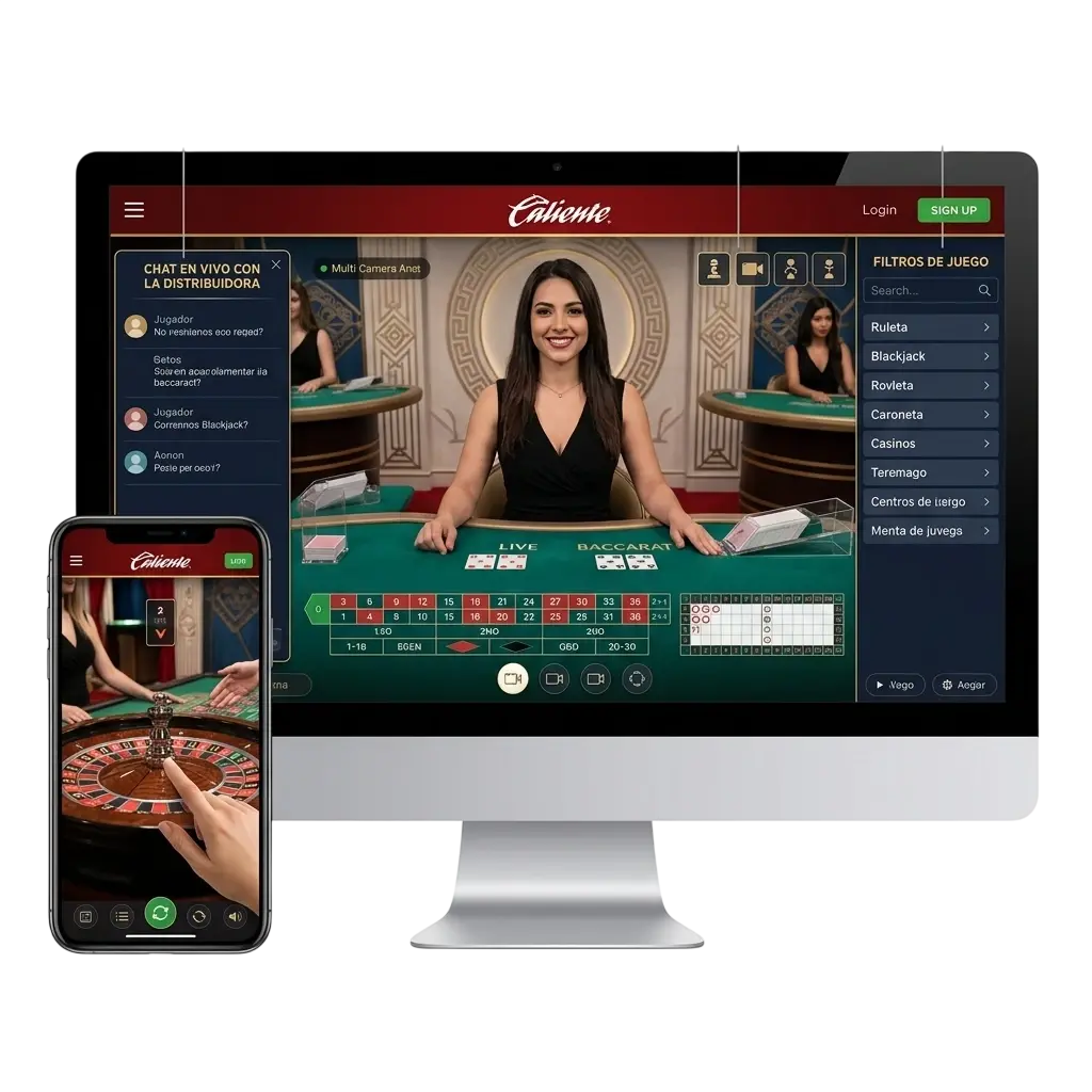 Casino en Vivo de Caliente características principales