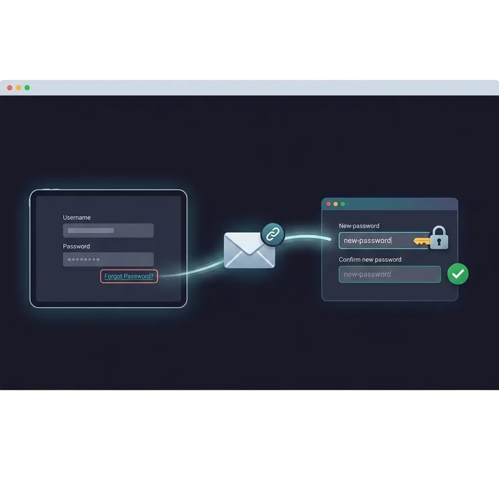 Pantalla de recuperación de contraseña en Caliente