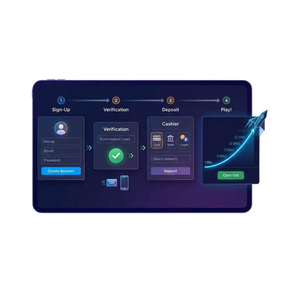 Proceso de registro y acceso a JetX en Caliente